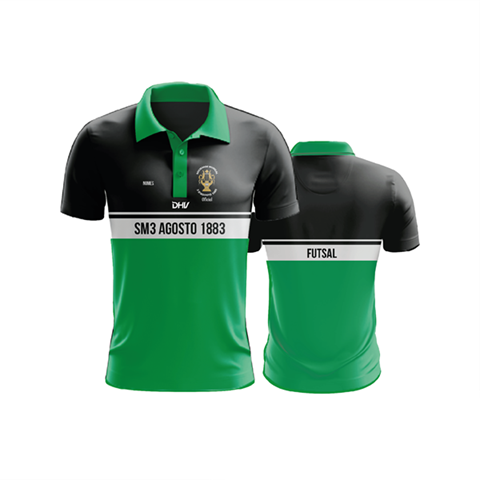 SM3 POLO PRETO E VERDE (FUTSAL)