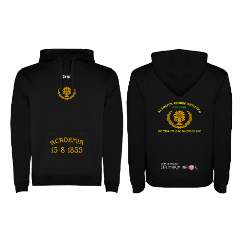 A.R.A. SWEAT PRETA COM CAPUZ SUBLIMADA